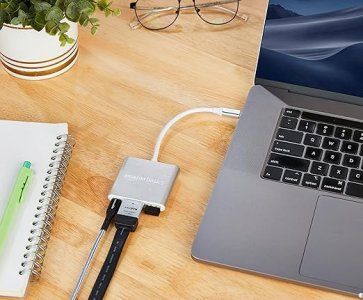 Amazon Basics 3-in-1 USB-C Hub with 4K HDMI & PD